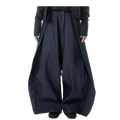 DENIM FOLD PANTS - BLUE