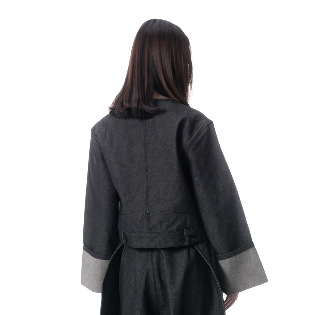 DENIM JEANS JACKET - BLACK