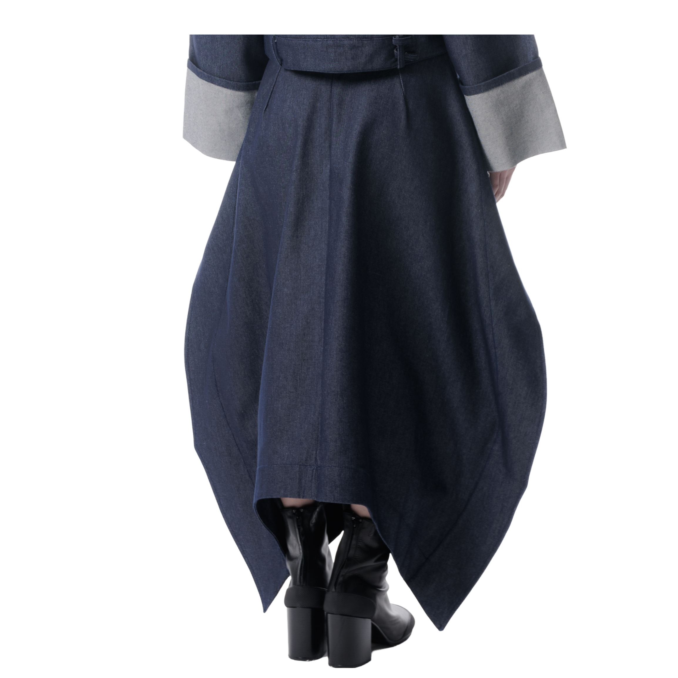 FOLD SKIRT - DENIM