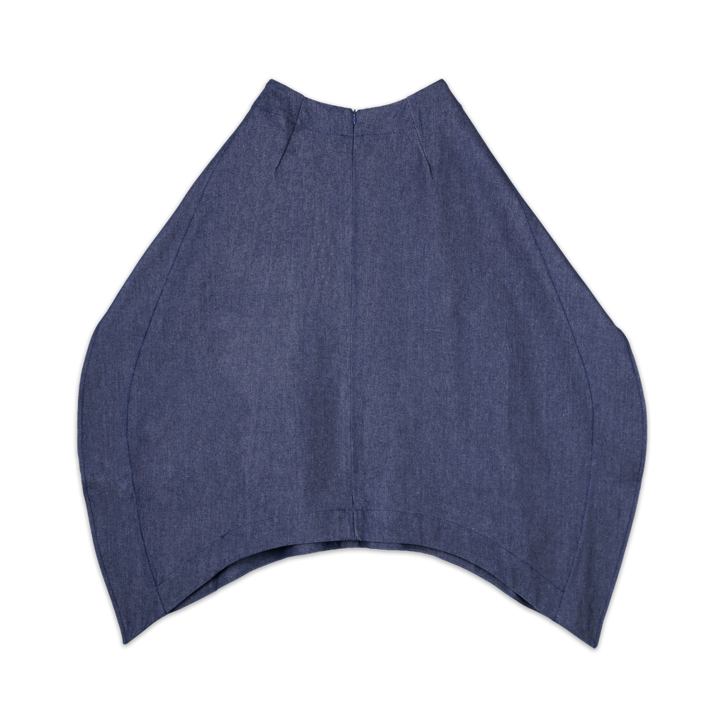 FOLD SKIRT - DENIM