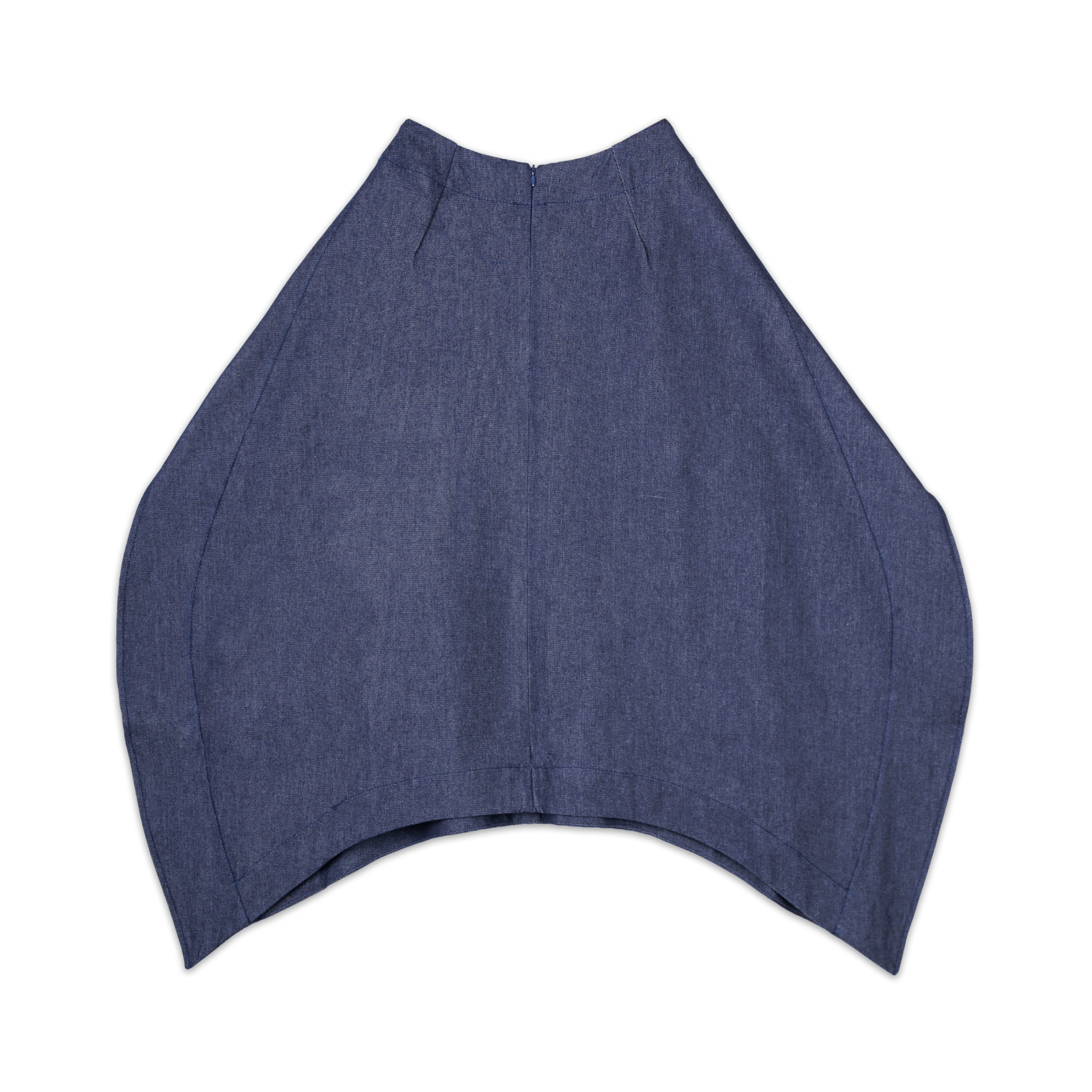 FOLD SKIRT - DENIM