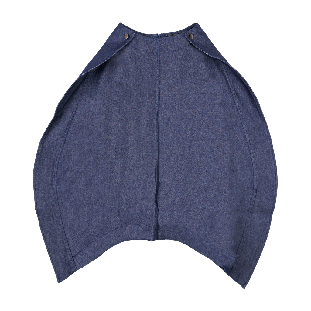 FOLD SKIRT - DENIM
